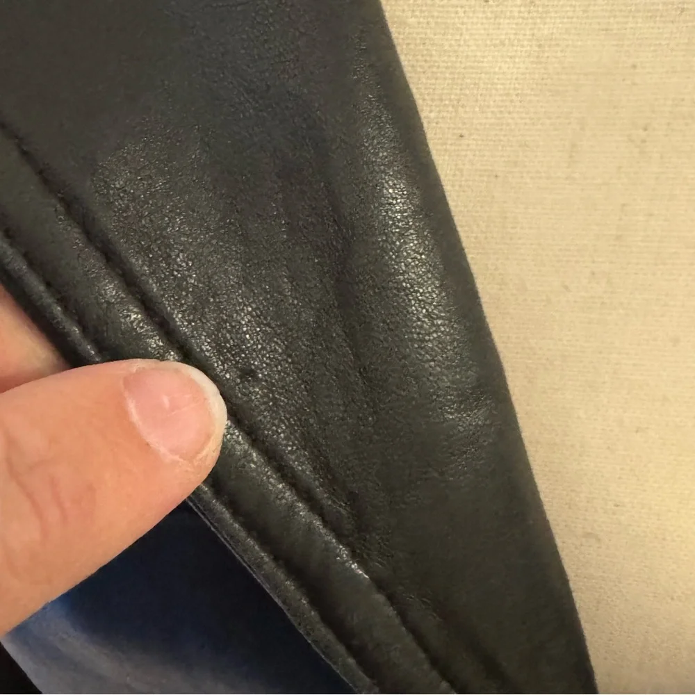 🖤 Adler Collection Black Genuine Leather Coat – Size L - Picture 2 of 10